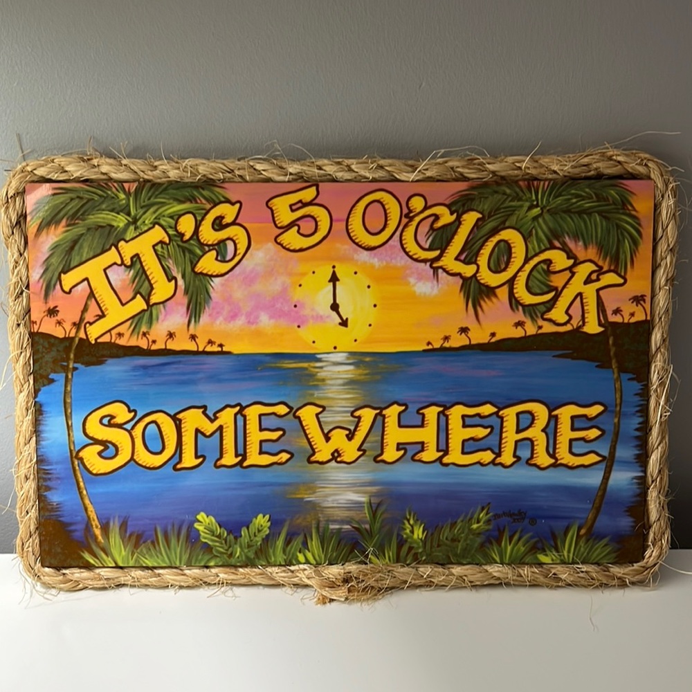 Margaritaville “It’s 5 O’Clock Somewhere” decorative sign